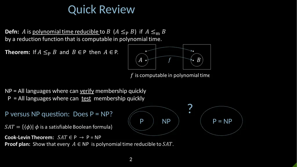 18.404/6.840 Lecture 15 1 Quick Review NP = All - slide 2 of 10