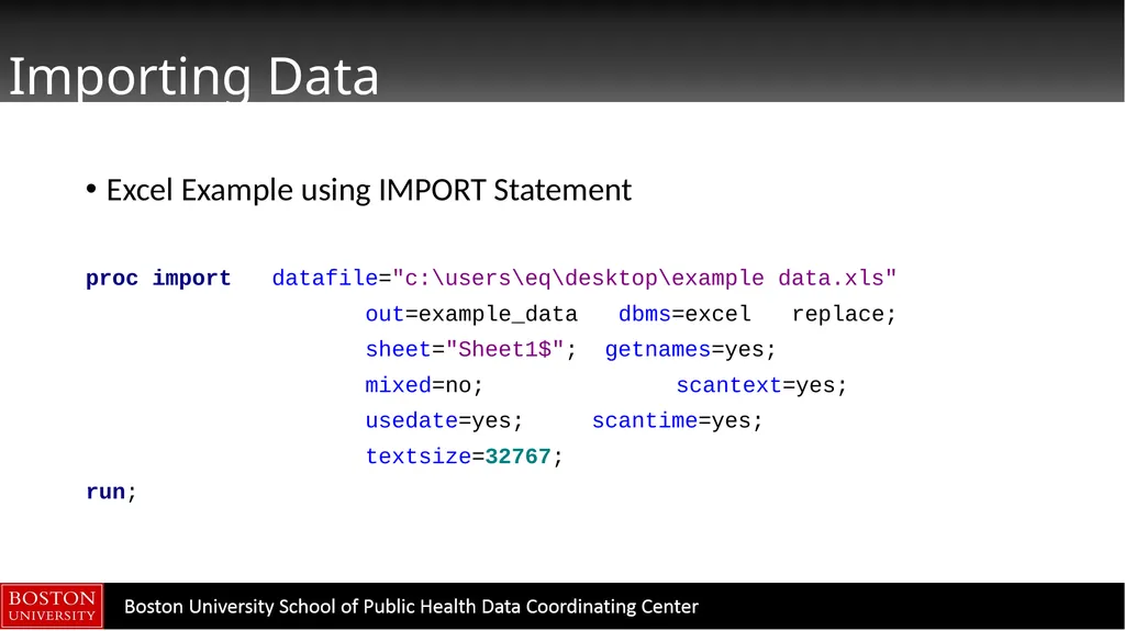 Data Manipulation in SAS CTSI BERD Core Seminar - slide 8 of 42