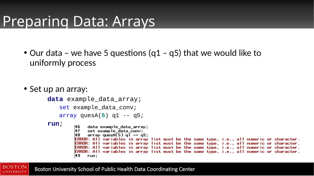 Data Manipulation in SAS CTSI BERD Core Seminar - slide 17 of 42