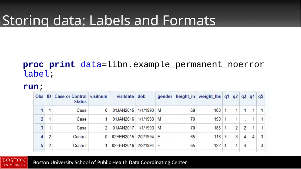 Data Manipulation in SAS CTSI BERD Core Seminar - slide 38 of 42