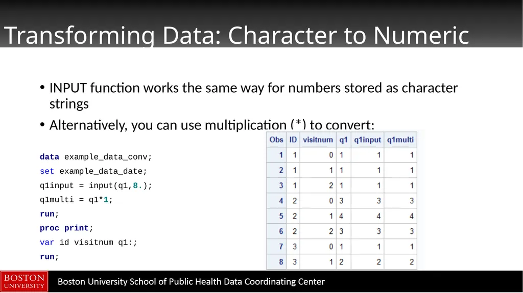 Data Manipulation in SAS CTSI BERD Core Seminar - slide 15 of 42
