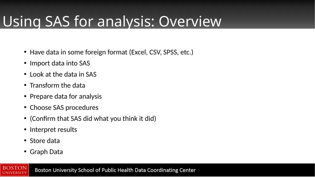 Data Manipulation in SAS CTSI BERD Core Seminar - slide 2 of 42
