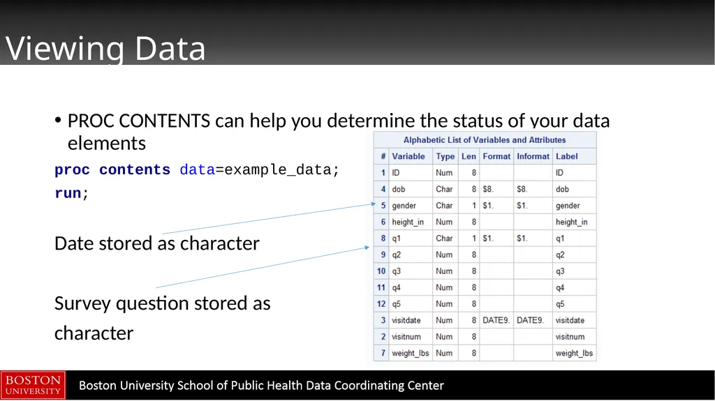 Data Manipulation in SAS CTSI BERD Core Seminar - slide 12 of 42