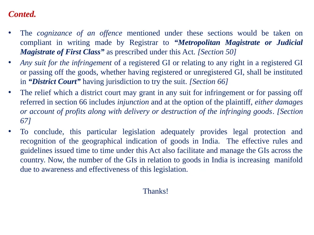 Geographical Indication of Goods: Legal Protection - slide 10 of 10