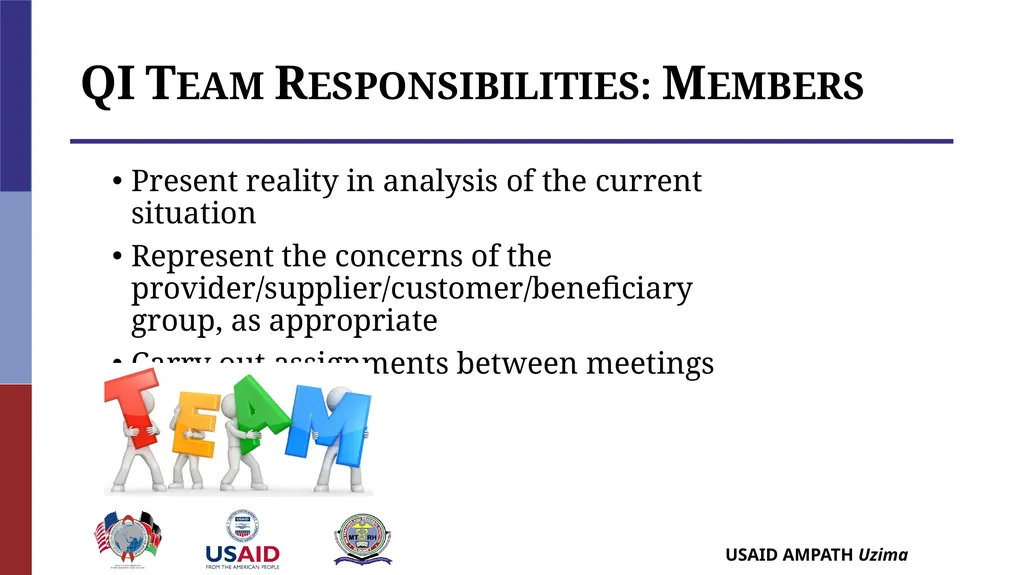 Establishing QI Structures QUALITY IMPROVEMENT - slide 13 of 35