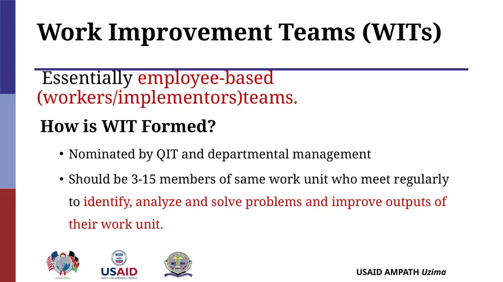 Establishing QI Structures QUALITY IMPROVEMENT - slide 6 of 35