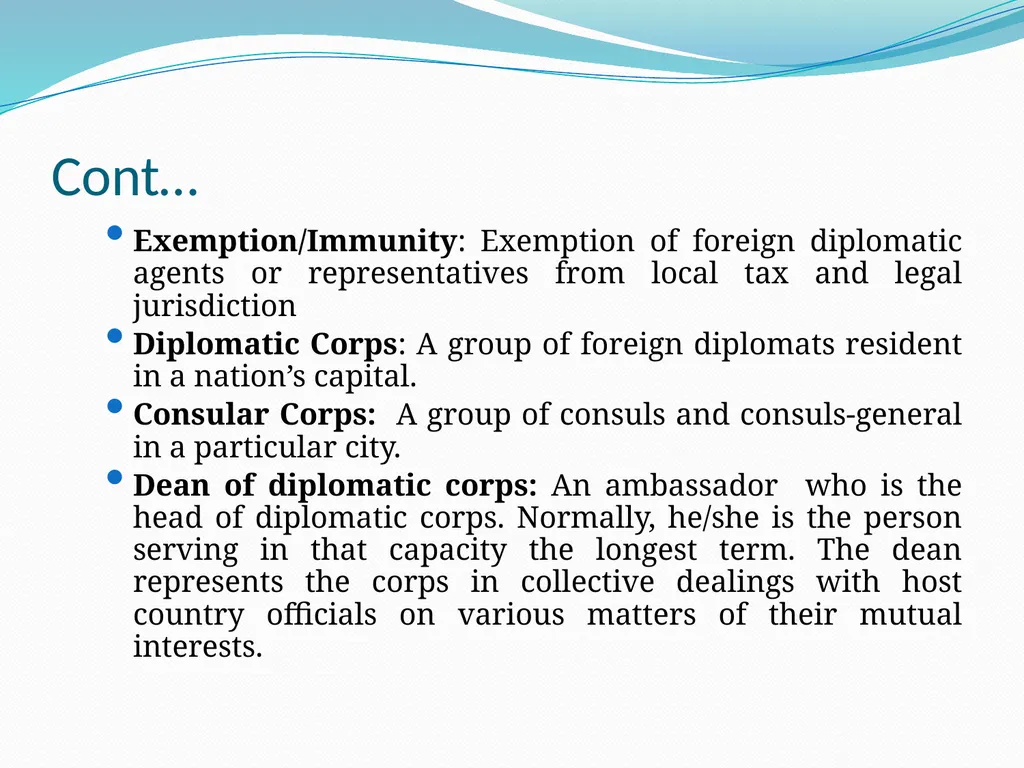 Diplomatic Etiquette First session Diplomatic - slide 8 of 19