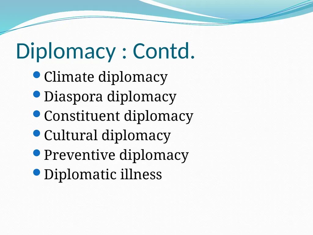 Diplomatic Etiquette First session Diplomatic - slide 18 of 19