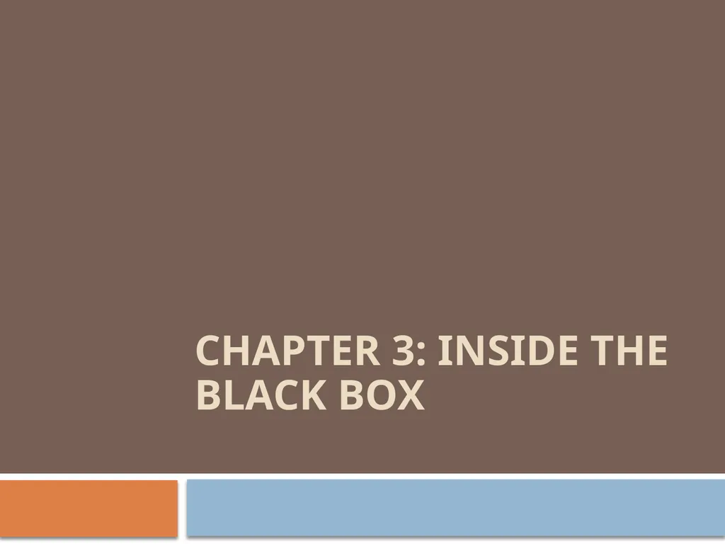 Chapter 3: Inside the Black Box International - slide 1 of 12