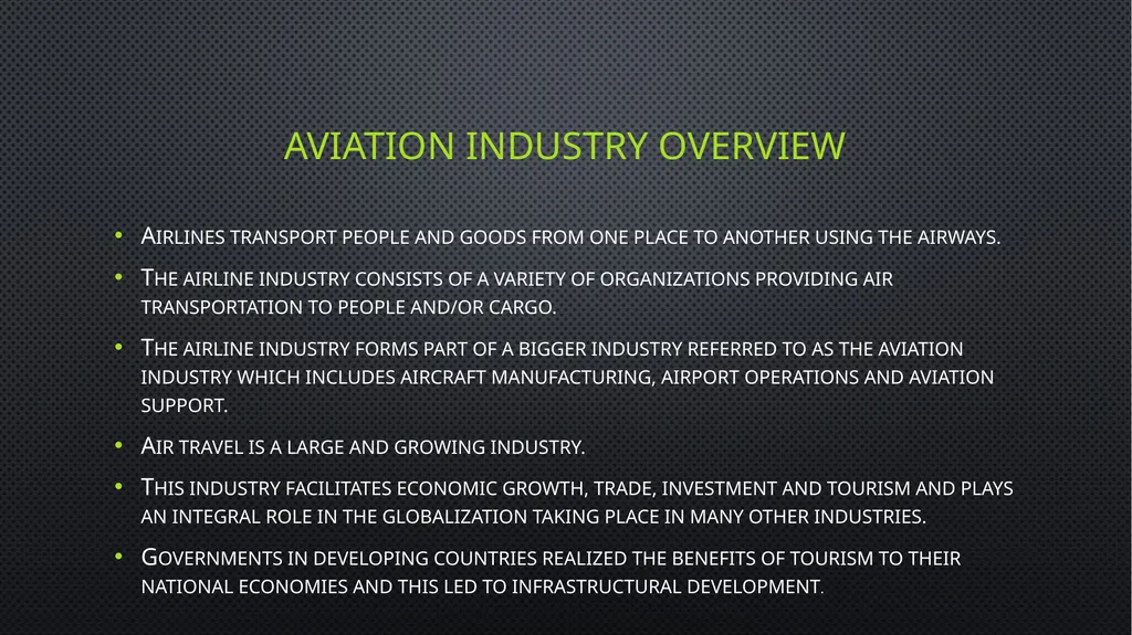 Unit 6 managing aviation services Learning outcome - slide 6 of 39