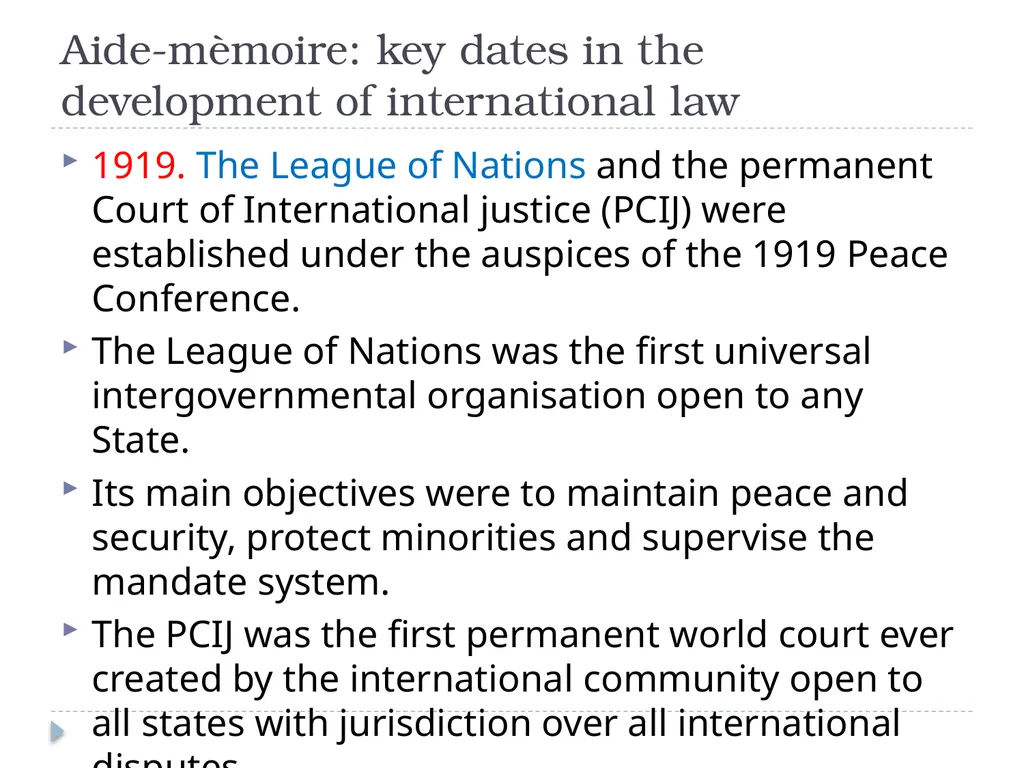 International Law History and Nature Introduction - slide 30 of 37