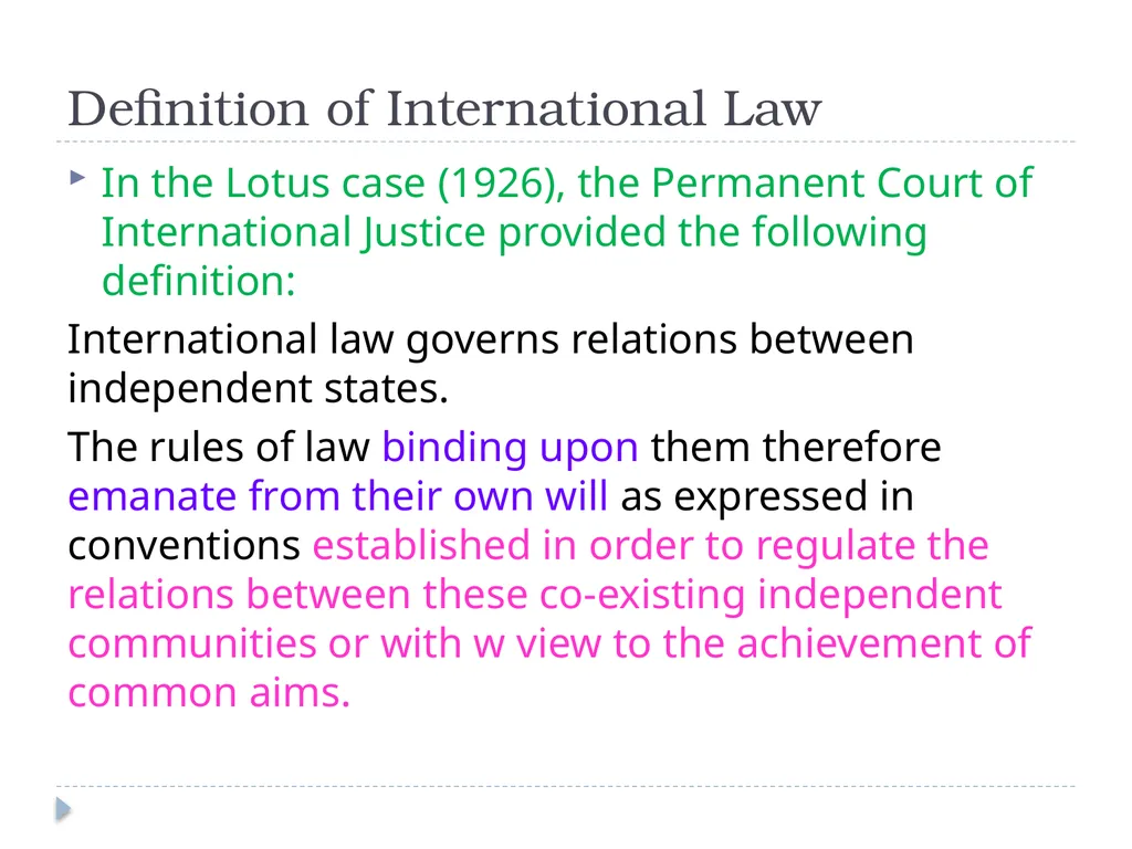 International Law History and Nature Introduction - slide 3 of 37