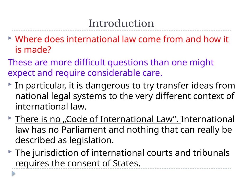 International Law History and Nature Introduction - slide 2 of 37