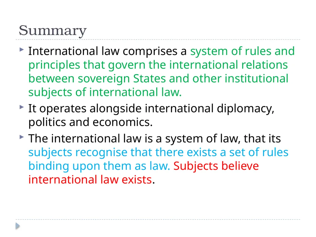International Law History and Nature Introduction - slide 34 of 37