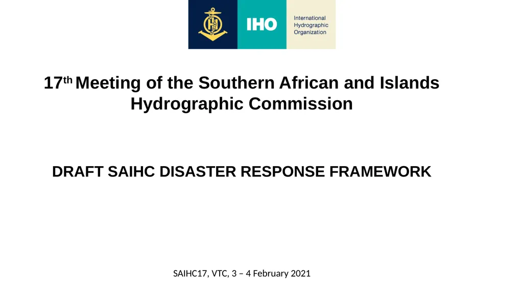 17th Meeting of the Southern African and Islands - slide 1 of 7