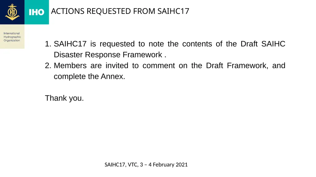 17th Meeting of the Southern African and Islands - slide 7 of 7