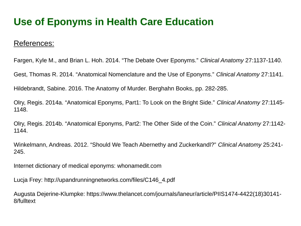 Bioethics in Anatomy Education Resources: Use of - slide 5 of 5