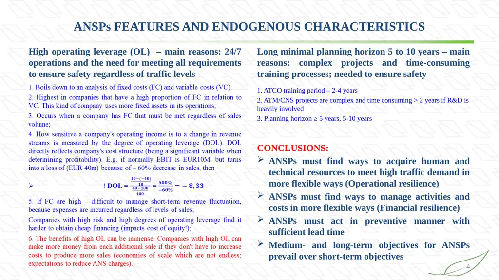 Impact of COVID pandemic on Air Navigation Service - slide 4 of 8