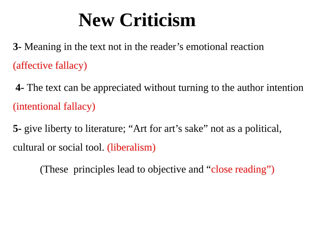 Formalism Formalism a school of literary criticism - slide 9 of 16