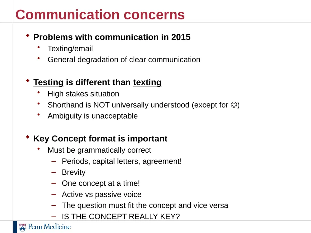 ABCRS Question Writing Workshop Key Concepts - slide 6 of 20