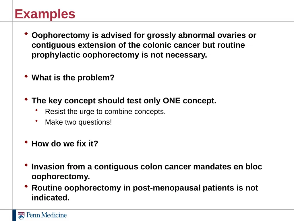 ABCRS Question Writing Workshop Key Concepts - slide 11 of 20