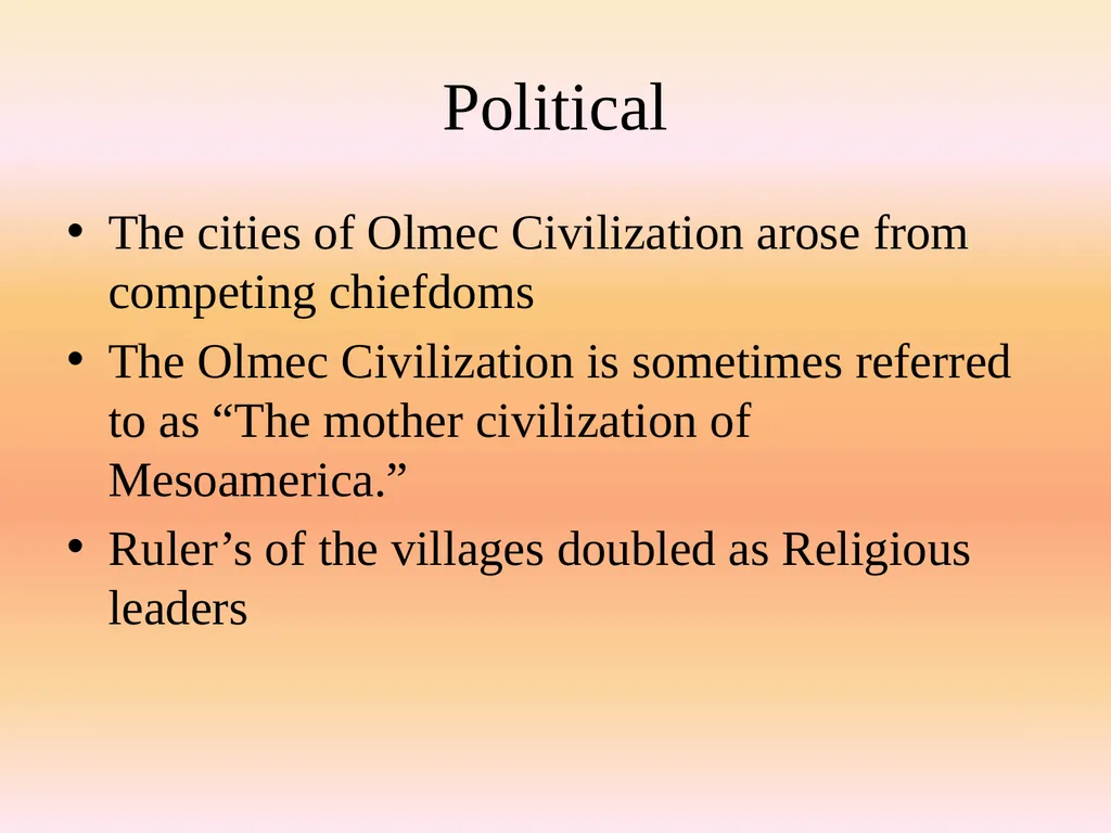 The Olmec Civilization By: Kari Seres, Ginger - slide 2 of 20