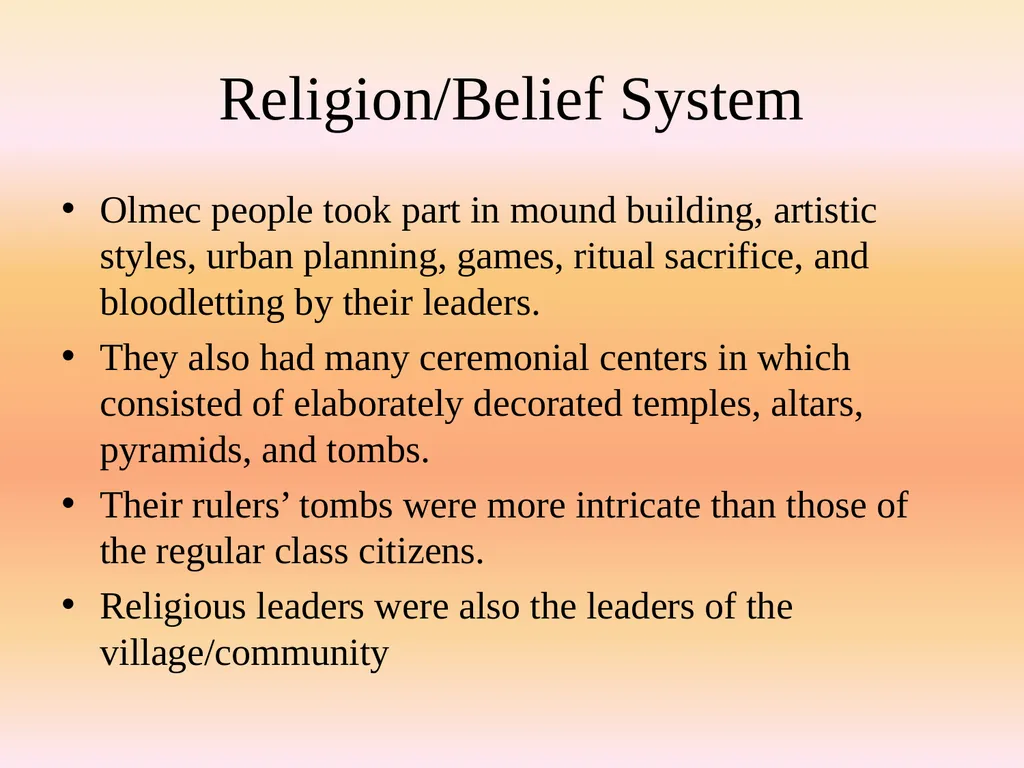The Olmec Civilization By: Kari Seres, Ginger - slide 7 of 20