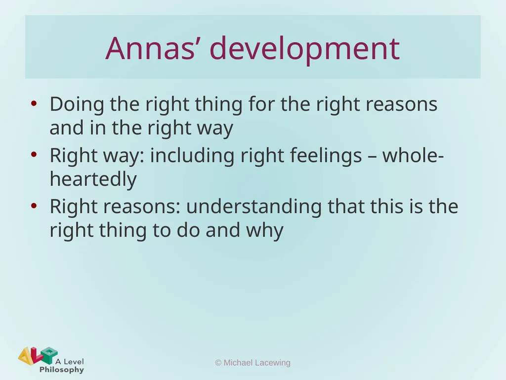 Aristotle on virtue Michael Lacewing - slide 6 of 11