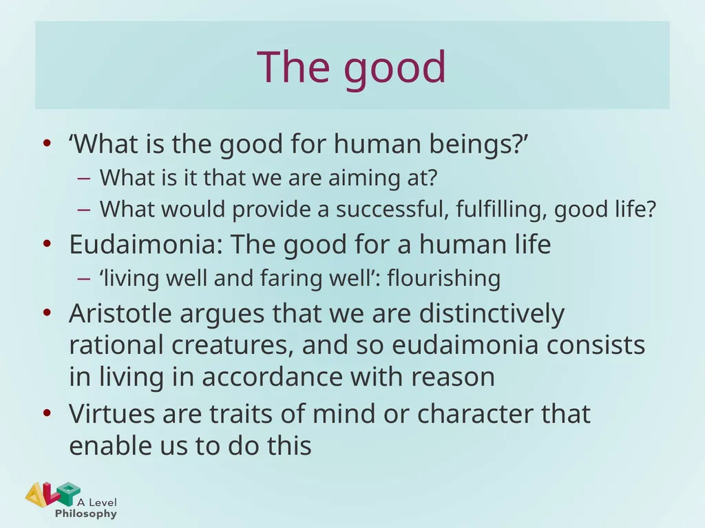 Aristotle on virtue Michael Lacewing - slide 2 of 11