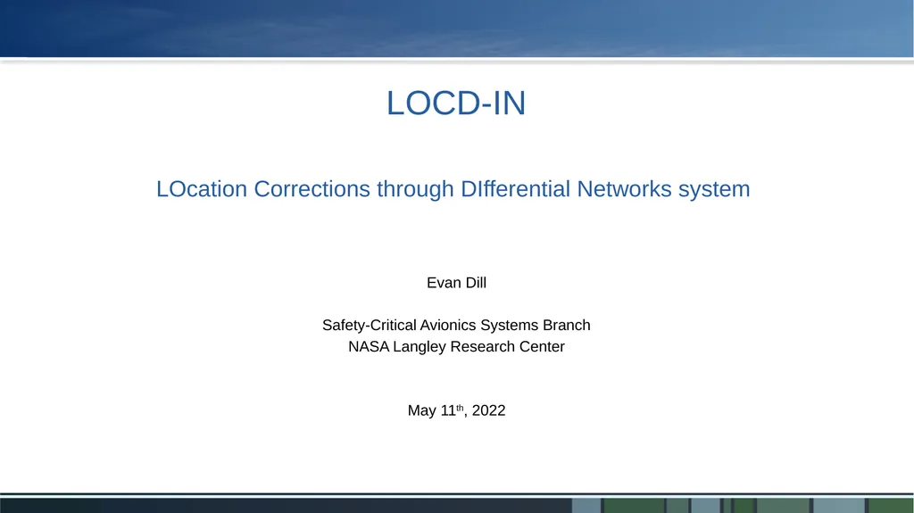 LOCD-IN LOcation Corrections through DIfferential - slide 1 of 13