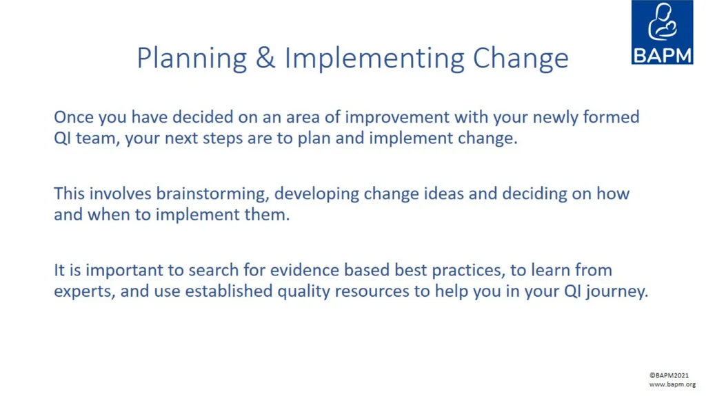 The Quality Improvement Journey Planning & - slide 4 of 15