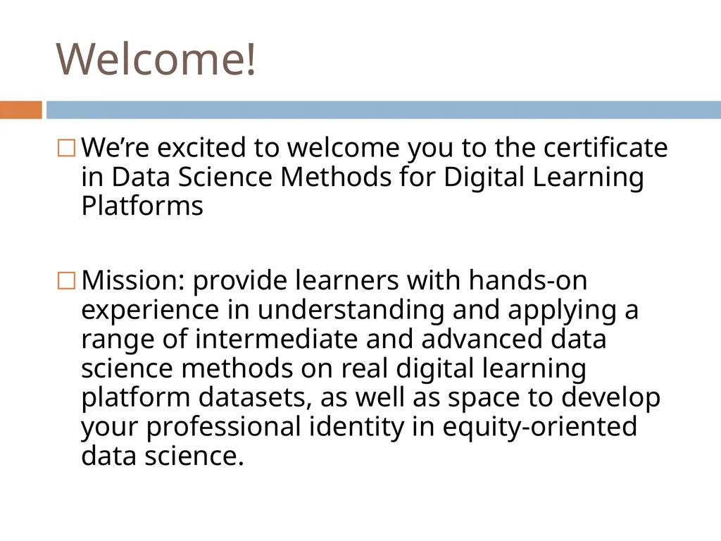 Data Science Methods for Digital Learning - slide 2 of 25