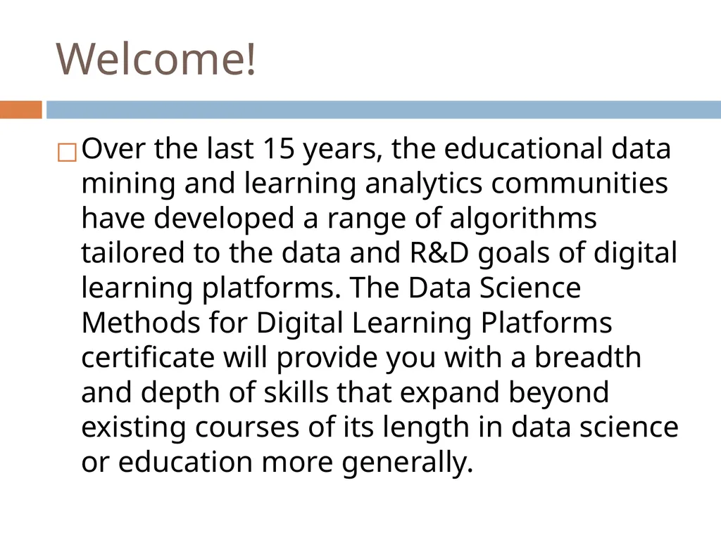 Data Science Methods for Digital Learning - slide 3 of 25