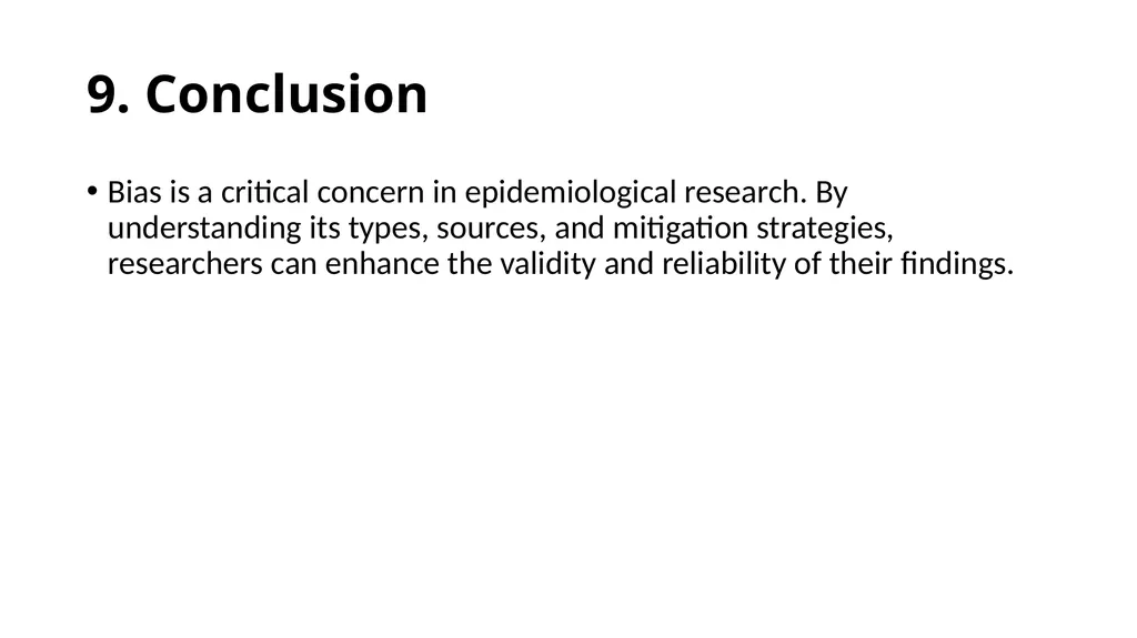Bias in Epidemiological Studies Outline - slide 14 of 15