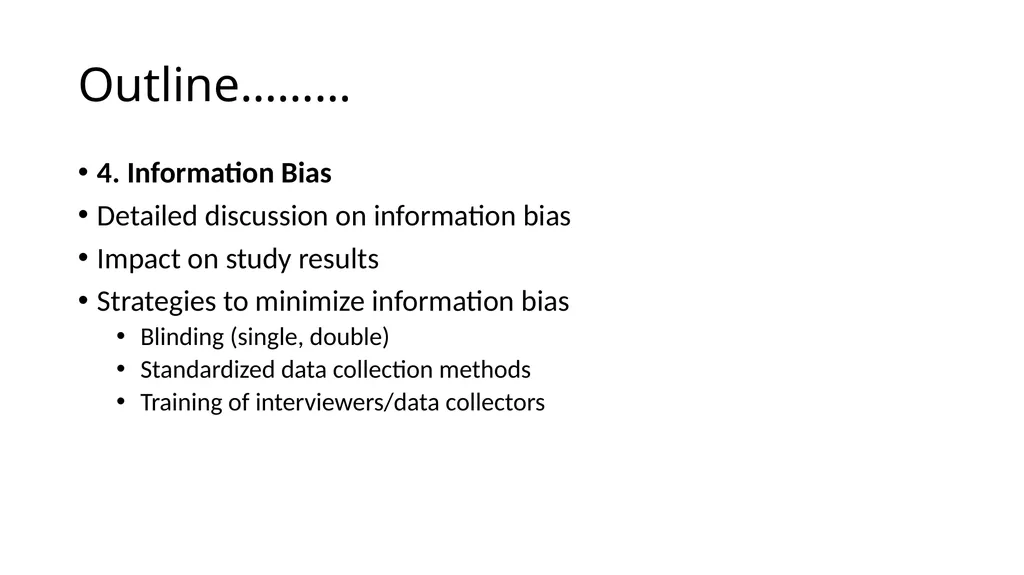 Bias in Epidemiological Studies Outline - slide 4 of 15