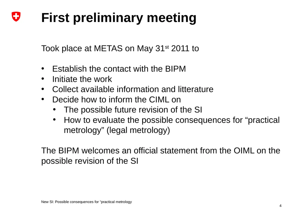 New SI Possible consequences for “practical - slide 4 of 11