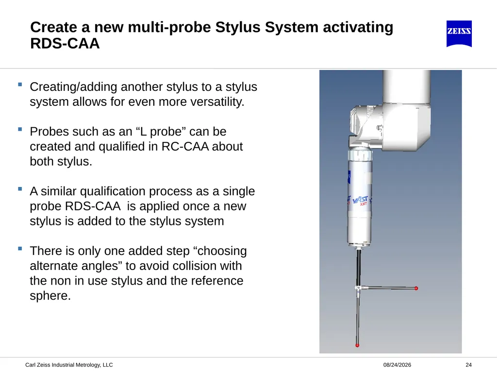 CALYPSO RDS-CAA Probe Qualification ZEISS - slide 24 of 32