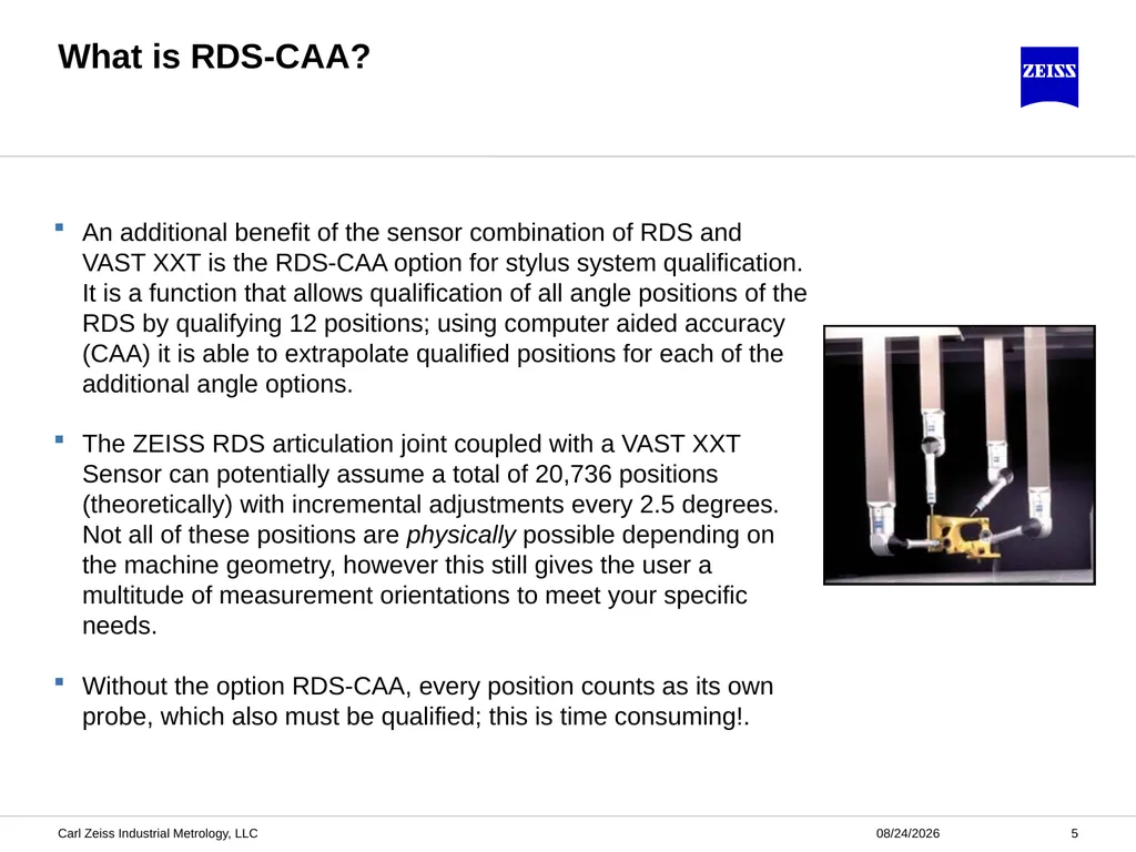 CALYPSO RDS-CAA Probe Qualification ZEISS - slide 5 of 32