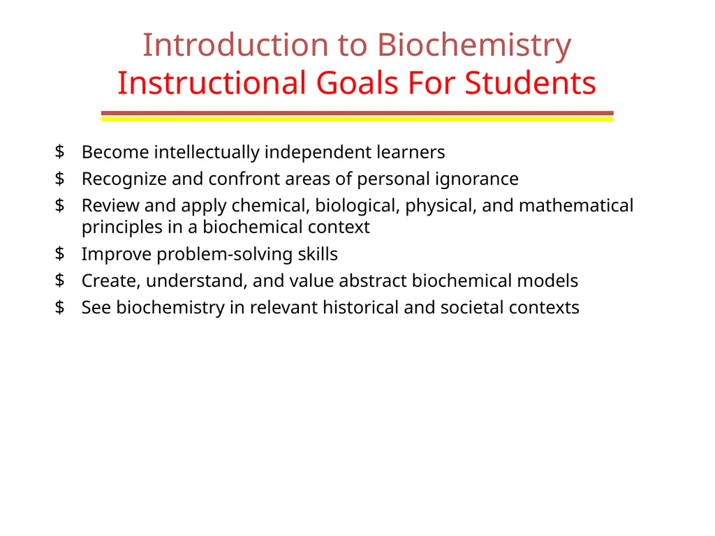 BIO 201 : Introduction to Biochemistry & - slide 12 of 26