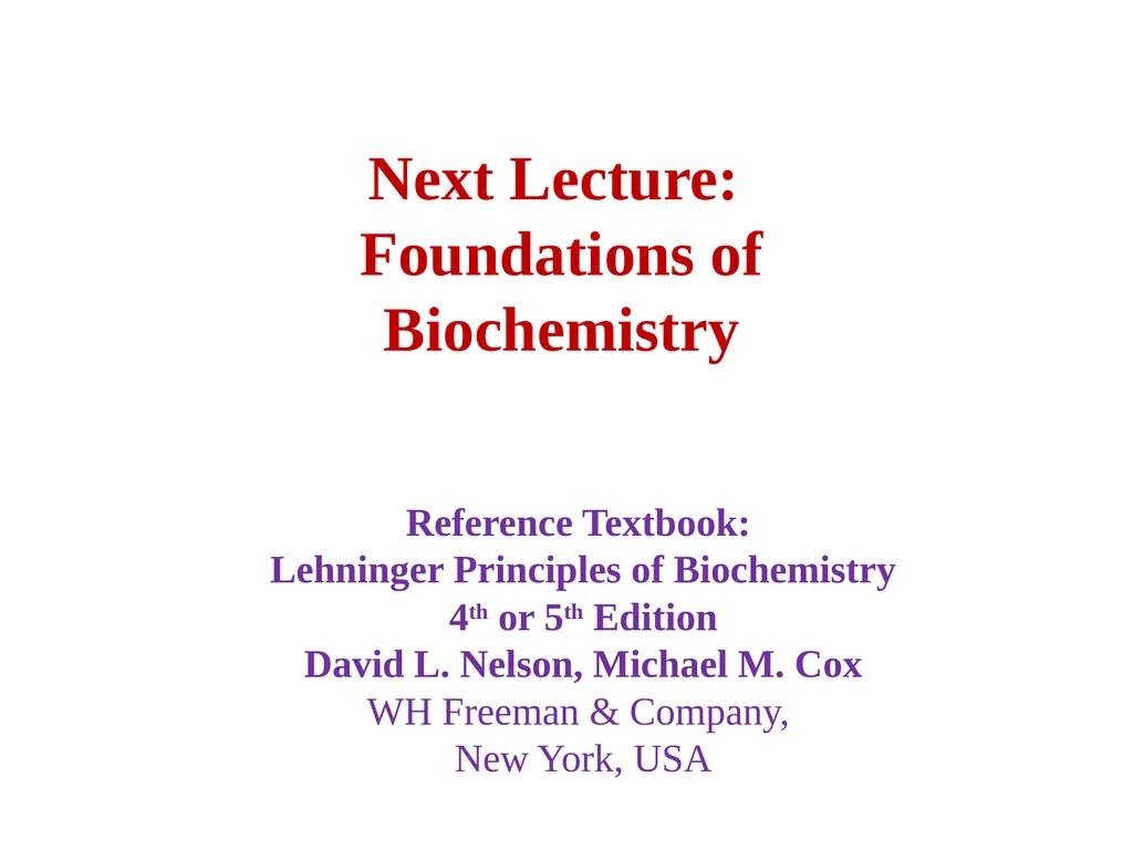 BIO 201 : Introduction to Biochemistry & - slide 26 of 26