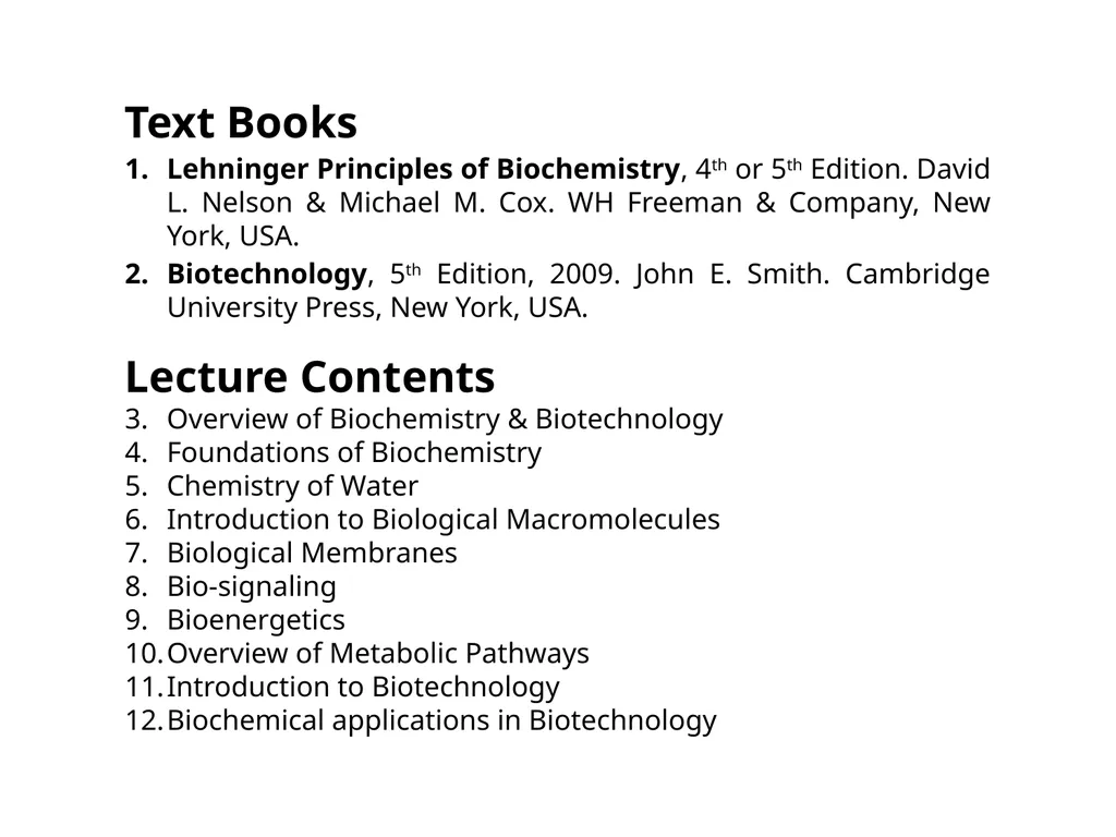 BIO 201 : Introduction to Biochemistry & - slide 4 of 26