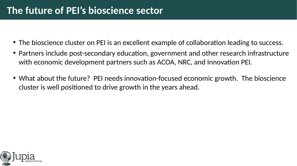 The Prince Edward Island Bioscience Cluster - slide 15 of 15
