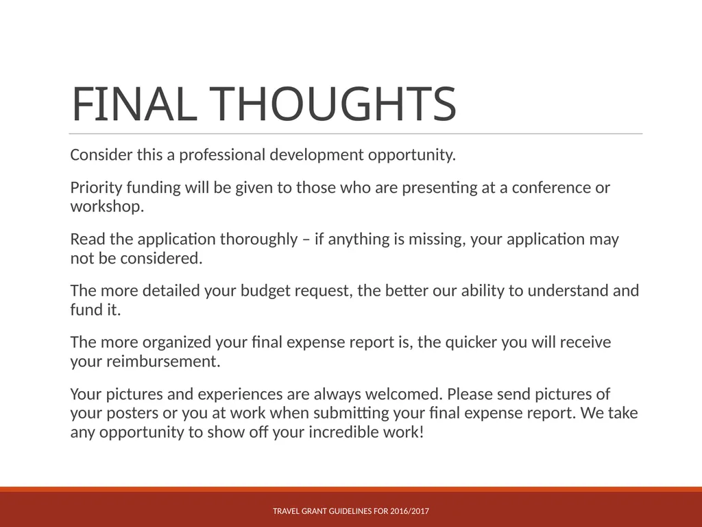 CDIP Travel GRANT Program CDIP Scholar Development - slide 14 of 14