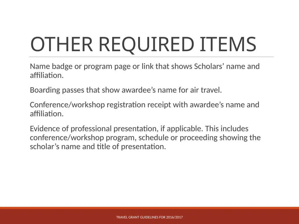 CDIP Travel GRANT Program CDIP Scholar Development - slide 13 of 14