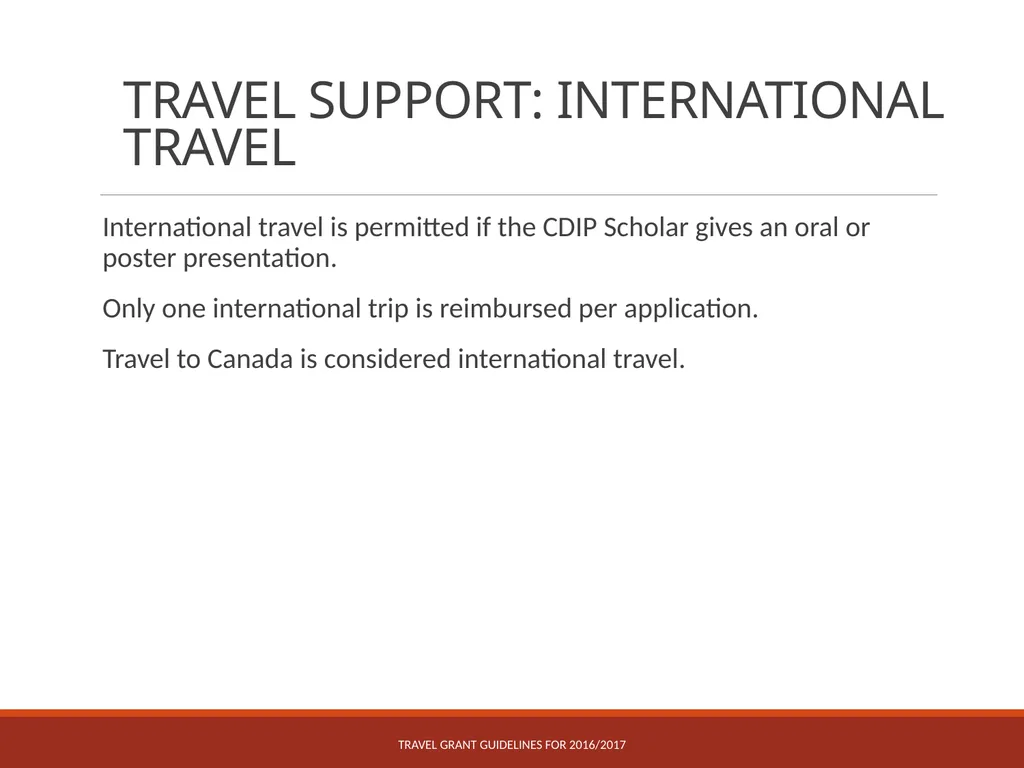 CDIP Travel GRANT Program CDIP Scholar Development - slide 5 of 14