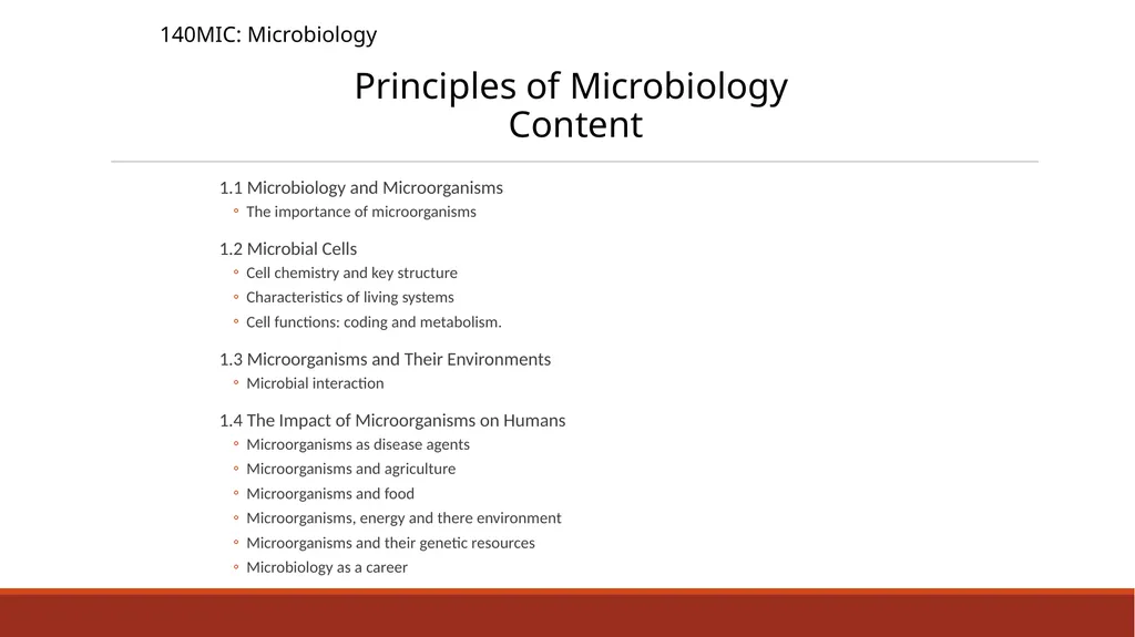 140MIC: Microbiology Lecture-2 Principles of - slide 2 of 16