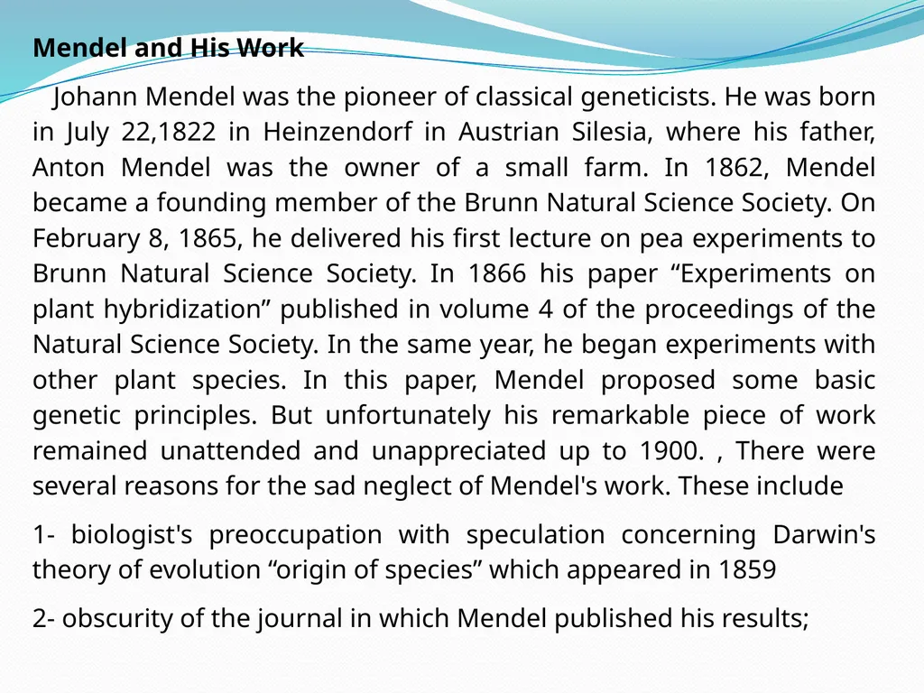 genetic course lecture (2) Mendelian Genetic, Cell - slide 3 of 21