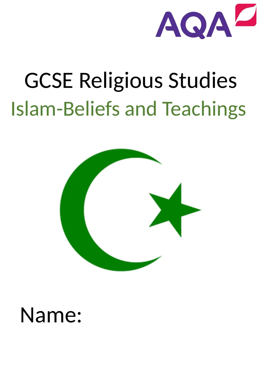 GCSE Religious Studies Islam-Beliefs and Teachings - slide 1 of 43