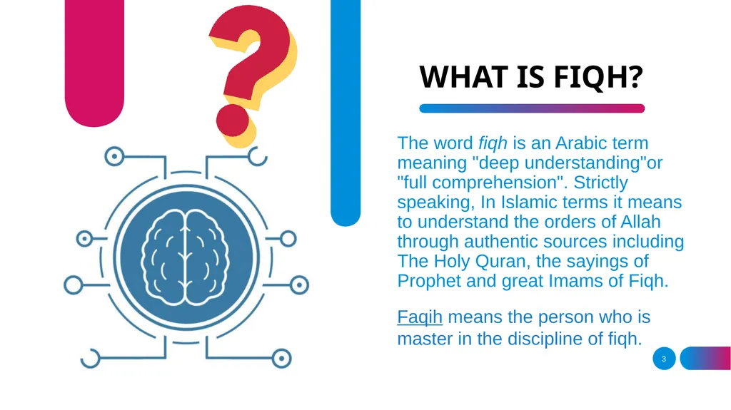 Fiqh Schools Concept of Fiqh Causes behind the - slide 3 of 11
