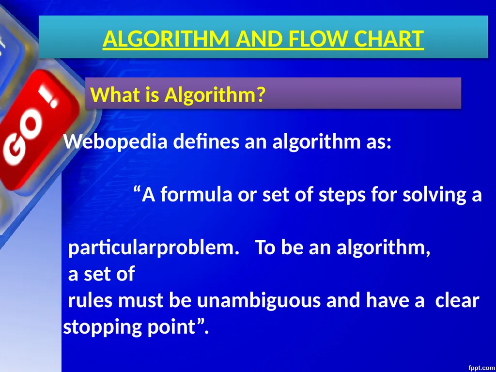 CHAPTER 06 ALGORITHMS AND FLOW CHARTS Unit 1: XI - slide 10 of 62